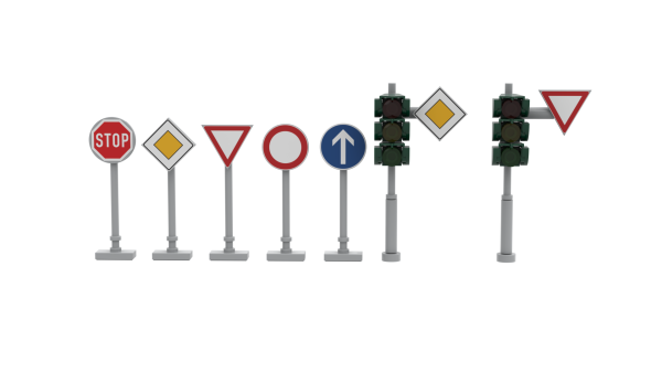 TLRS Ampel und Verkehrsschilder