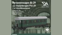 Personenwagen Bi-29 oder Gepäckwagen Pwi-29 - 2 in 1 Klemmbausteinset