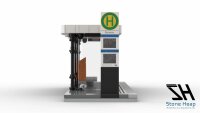 Moderne Bushaltestelle
