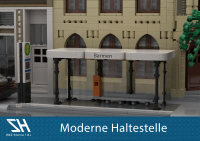 Moderne Bushaltestelle