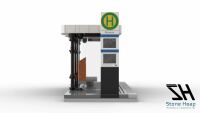 Moderne Bushaltestelle